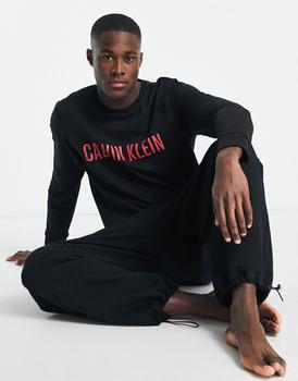 ck卫衣, Calvin Klein | Calvin Klein Intense Power lounge sweatshirt in black商品图片 4.5折