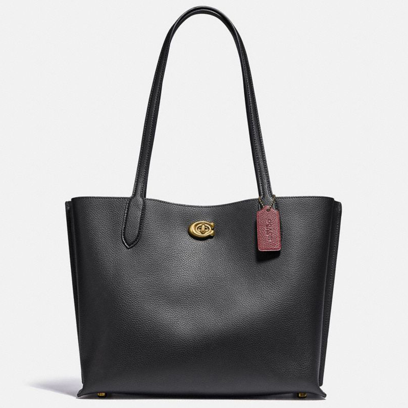 coach tote, Coach | 蔻驰 COACH 奢侈品 女士专柜款皮革WILLOW手提单肩包托特包黑色 C0689 B4/BK商品图片 5折×额外8折, 包邮包税, 额外八折