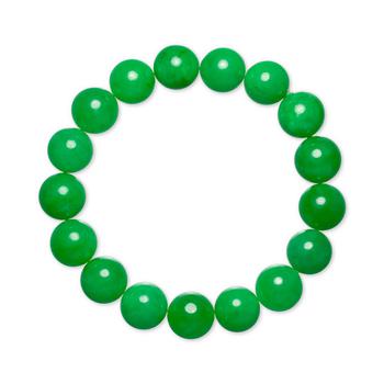 商品Macy's | Dyed Green Jade (12mm) Beaded Stretch Bracelet,商家Macy's,价格¥1537图片