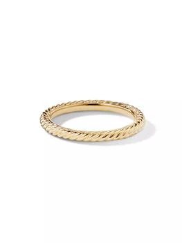 David Yurman | Cable Collectibles® Stack Ring in 18K Yellow Gold,商家Saks Fifth Avenue,价格¥5117