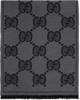 Gucci | Black Wool GG Scarf商品图片,独家减免邮费