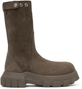 Rick Owens | Gray Creeper Bozo Tractor Boots商品图片,7.2折