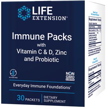 商品Life Extension | Life Extension Immune packetss with Vitamin C & D, Zinc and Probiotic (30 Packets),商家Life Extension,价格¥255图片