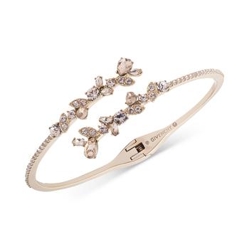 商品Givenchy | Crystal Floral Bypass Cuff Bracelet,商家Macy's,价格¥411图片
