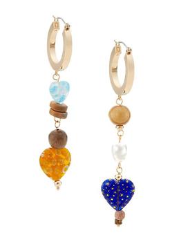 商品Matilde Mismatched Gold-Plated, Pearl & Bead Drop Earrings图片