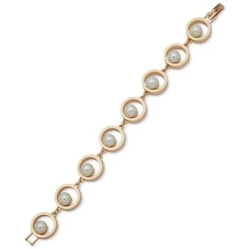 Karl Lagerfeld Paris | Gold-Tone Imitation Pearl Circle Link Bracelet,商家Macy's,价格¥270