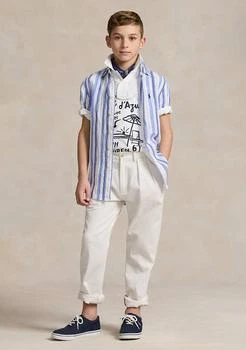 Ralph Lauren | Lauren Childrenswear Boys 8 20 Linen Short Sleeve Shirt,商家Belk,价格¥212