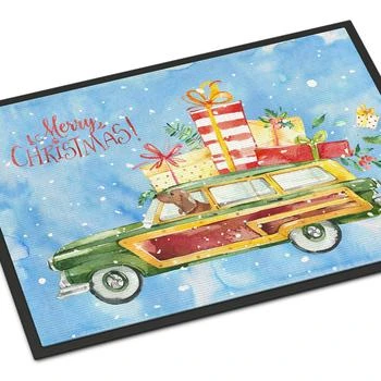 Caroline's Treasures | 24 in x 36 in Merry Christmas Red Dachshund Door Mat Indoor/Outdoor,商家Verishop,价格¥292