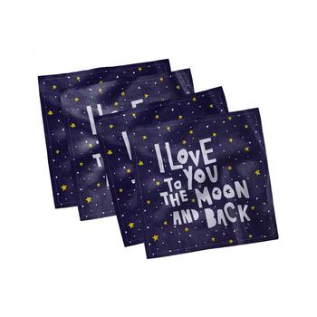 商品I Love You to the Moon and Back Set of 4 Napkins, 12" x 12"图片