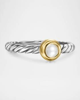 David Yurman | Cable Flex Ring with Gemstone in Silver and 14K Gold,商家Neiman Marcus,价格¥2678
