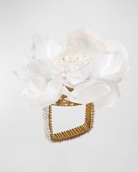 商品Kim Seybert | Gardenia Napkin Ring in White,商家Neiman Marcus,价格¥187图片