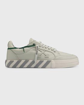 Off-White | Men's Low Vulcanized Leather Low-Top Sneakers商品图片,