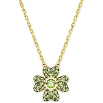Swarovski | Gold-Tone Color Crystal Clover Pendant Necklace, 15" + 2-3/4" extender 