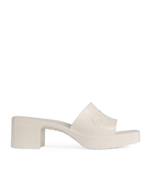 古驰高帮鞋, Gucci | Rubber Logo Mules 60商品图片 