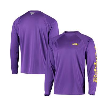 Columbia | Men's Purple LSU Tigers Terminal Tackle Omni-Shade Long Sleeve T-shirt商品图片,独家减免邮费