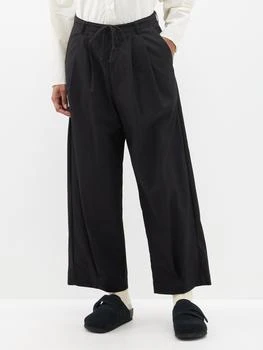 推荐Double-pleat cotton pyjama trousers商品