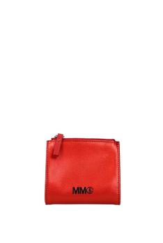 MAISON MARGIELA | Wallets mm6 Leather Red商品图片,3.8折×额外9折, 额外九折