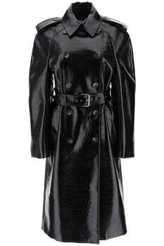 商品Max Mara | Sportmax 'faggi' crocodile-effect vinyl trench coat,商家Beyond Italy Style,价格¥7309图片
