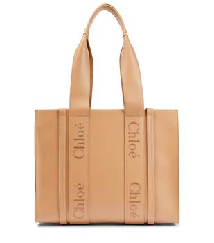 Chloé | Woody M号皮革托特包商品图片,