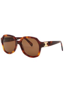 Celine | Tortoiseshell square-frame sunglasses商品图片,