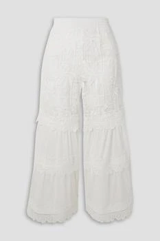 Waimari | Chiara cotton-blend guipure lace and voile flared pants,商家THE OUTNET US,价格¥319