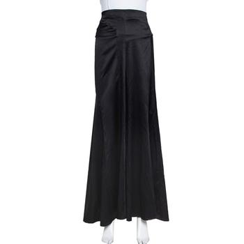 [二手商品] Just Cavalli | Just Cavalli Black Satin Paneled Maxi Skirt L商品图片,4.3折