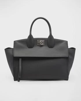 推荐The Studio Gancini Leather Top-Handle Bag商品