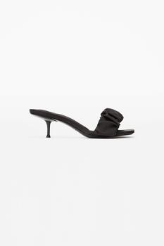 Alexander Wang | JESSIE SCRUNCHIE SLIDE SANDAL IN SATIN商品图片,6折