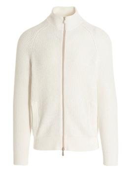 Brunello Cucinelli | Brunello Cucinelli Zip-Up Ribbed-Knit Cardigan商品图片,7.6折