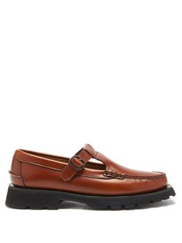 product Alber Sport grained-leather T-strap loafers image