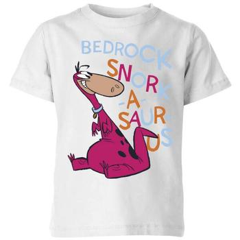推荐The Flintstones Bedrock Snork-A-Saur-Us Kids' T-Shirt - White商品