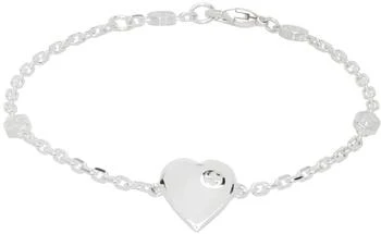 Gucci | Silver Heart Interlocking G Bracelet 独家减免邮费