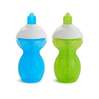 商品Munchkin | Click Lock Flip Straw Cup, Blue/Green, 9 Ounce, 2 Count,商家Macy's,价格¥117图片