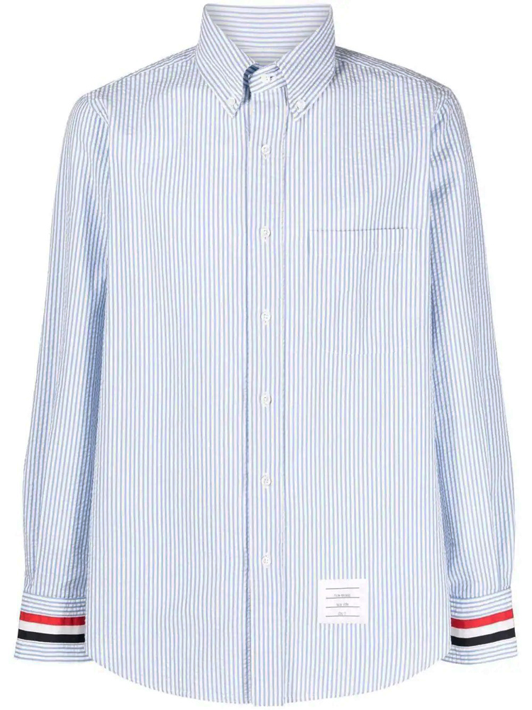 thom browne衬衫新款, Thom Browne | THOM BROWNE 细条纹印花衬衫 MWL318A00572450商品图片 独家减免邮费