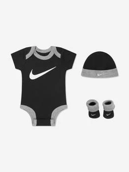 推荐Baby Boys Swoosh Bodysuit Set in Black商品
