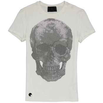 推荐Albireo White Round Neck Skull T-shirt商品