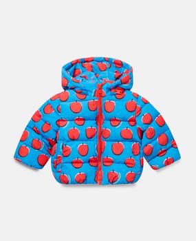 推荐Stella McCartney - Apple Print Puffer Jacket, Woman, Blue, Size: 3商品