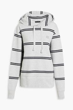 Acne Studios | Mélange striped cotton-fleece hoodie商品图片,5折