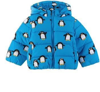 推荐Baby Blue Penguin Print Puffer Coat商品