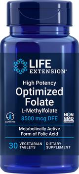 商品Life Extension | Life Extension High Potency Optimized Folate, DFE - 8500 mcg (30 Tablets, Vegetarian),商家Life Extension,价格¥96图片