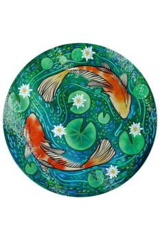 商品Grindstore | Grindstore Koi Pool Glass Chopping Board (Green/Orange) (One Size),商家Verishop,价格¥229图片