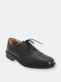 推荐Roamers Mens Softie Leather Blind Eye Flexi Capped Oxford Shoes (Black)商品