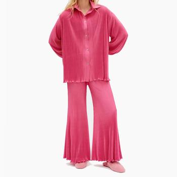 推荐Sleeper Origami Plisse Shirt and Trousers Pyjama Set商品