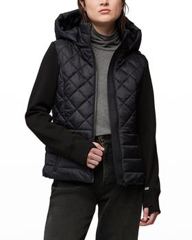 推荐Alyssa Hooded Quilted Puffer Combo Jacket商品