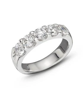 Bloomingdale's | Certified Diamond 5 Stone Band in 18K White Gold, 1.50 ct. t.w. - 100% Exclusive,商家Bloomingdale's,价格¥40406