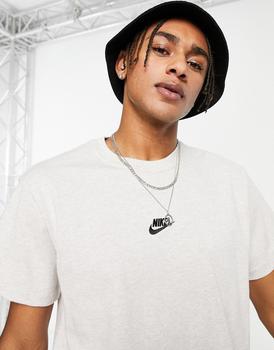 NIKE | Nike Premium Essentials premium boxy fit t-shirt in stone商品图片,额外9.5折, 额外九五折