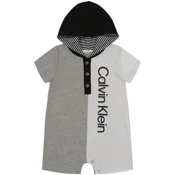 Calvin Klein | Baby Boys One Piece Colorblock Hooded Shorts Romper 4折
