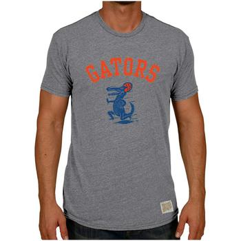 更多The Original Retro Brand, The Original Retro Brand | Men's Heather Gray Florida Gators Vintage-Like Football Gator Tri-Blend T-shirt商品图片 