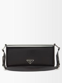 Prada | Femme brushed-leather shoulder bag商品图片,