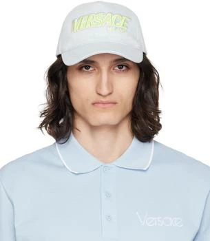 Versace | 蓝色刺绣棒球帽,商家SSENSE CN,价格¥5498